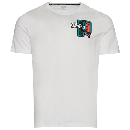 

PUMA Mens PUMA Fandom T-Shirt - Mens White/Multi Size XL