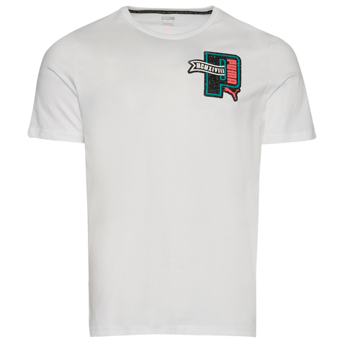 

PUMA Mens PUMA Fandom T-Shirt - Mens White/Multi Size S