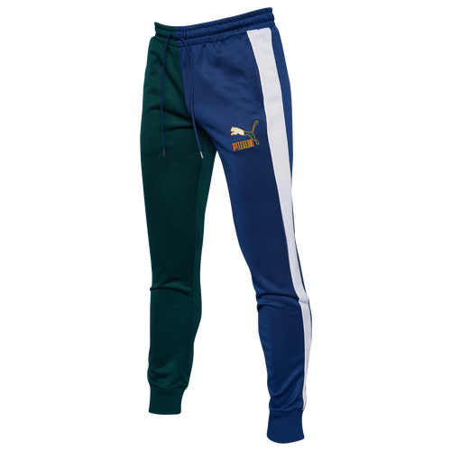 

PUMA Mens PUMA New Heritage T7 Track Pants - Mens Green/Blue Size XL