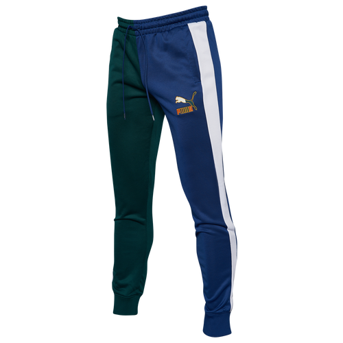 

PUMA Mens PUMA New Heritage T7 Track Pants - Mens Green/Blue Size XXL