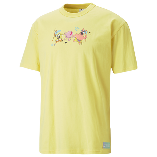 Puma Men's X Spongebob Squarepants Jellyfish Friends Graphic T-shirt In Lucent Yellow/lucent Yellow