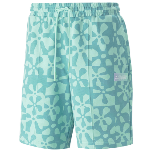 Puma Men's X Spongebob Squarepants Printed Shorts In Aqua Teal/aqua Teal