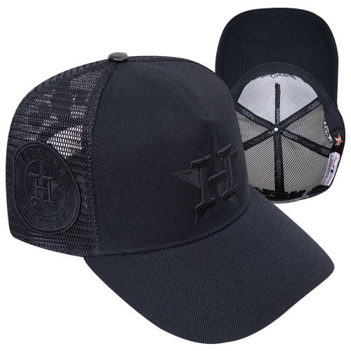 

Pro Standard Mens Pro Standard Astros Classic Pinch Front Trucker - Mens Black/Black Size One Size