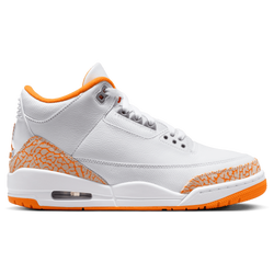 Women's - Jordan Air Jordan Retro 3  - White/Orange