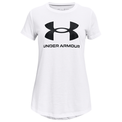 Girls' Grade School - Under Armour Sportstyle Logo T-Shirt  - Black/White