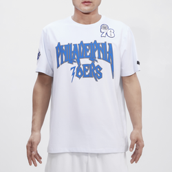 Men's - Pro Standard 76ers Cement SJ T-Shirt - White/White