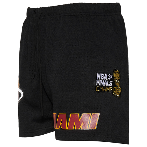 

Pro Standard Mens Pro Standard Heat NBA Button Up Mesh Shorts - Mens Black Size S