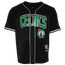Pro Standard Celtics NBA Button Up Mesh T-Shirt - Men's Black