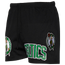 Pro Standard Celtics NBA Button Up Mesh Shorts - Men's Black