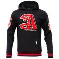 Pro Standard HAWKS MASH UP RIB FLC PO HOODIE - Pro Standard Red/Black