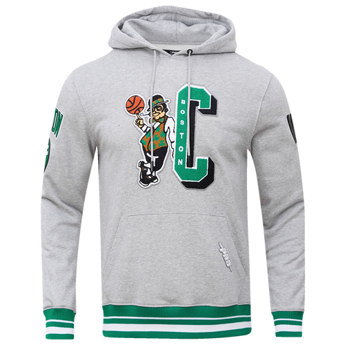 MENS - Pro Standard CELTICS MASH UP RIB FLC PO HOODIE - Heather Grey/Green
