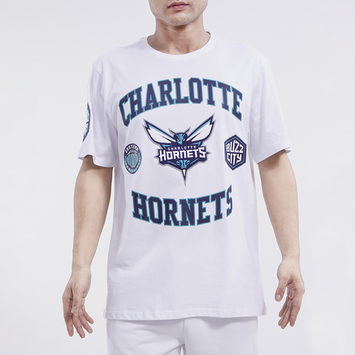 

Pro Standard Mens Pro Standard Hornets Graphic SJ T-Shirt - Mens White/White Size XL