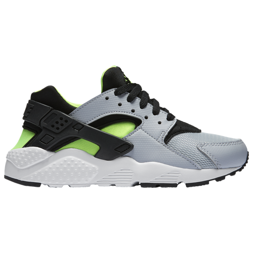 Nike Boys' Little Kids' Huarache Run Casual Shoes In Wolf Grey/electric Green/white