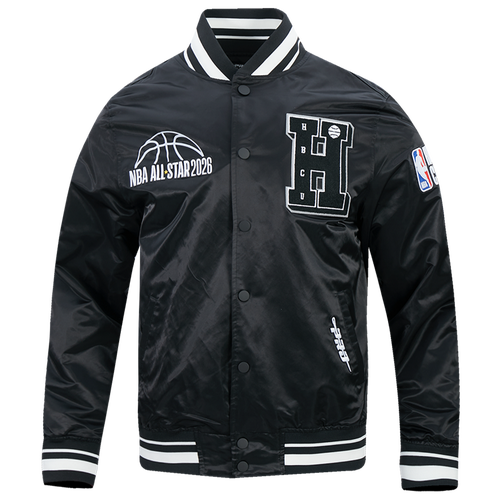  - Pro Standard NBA x HBCU 2026 Rib Satin Jacket - Black/White