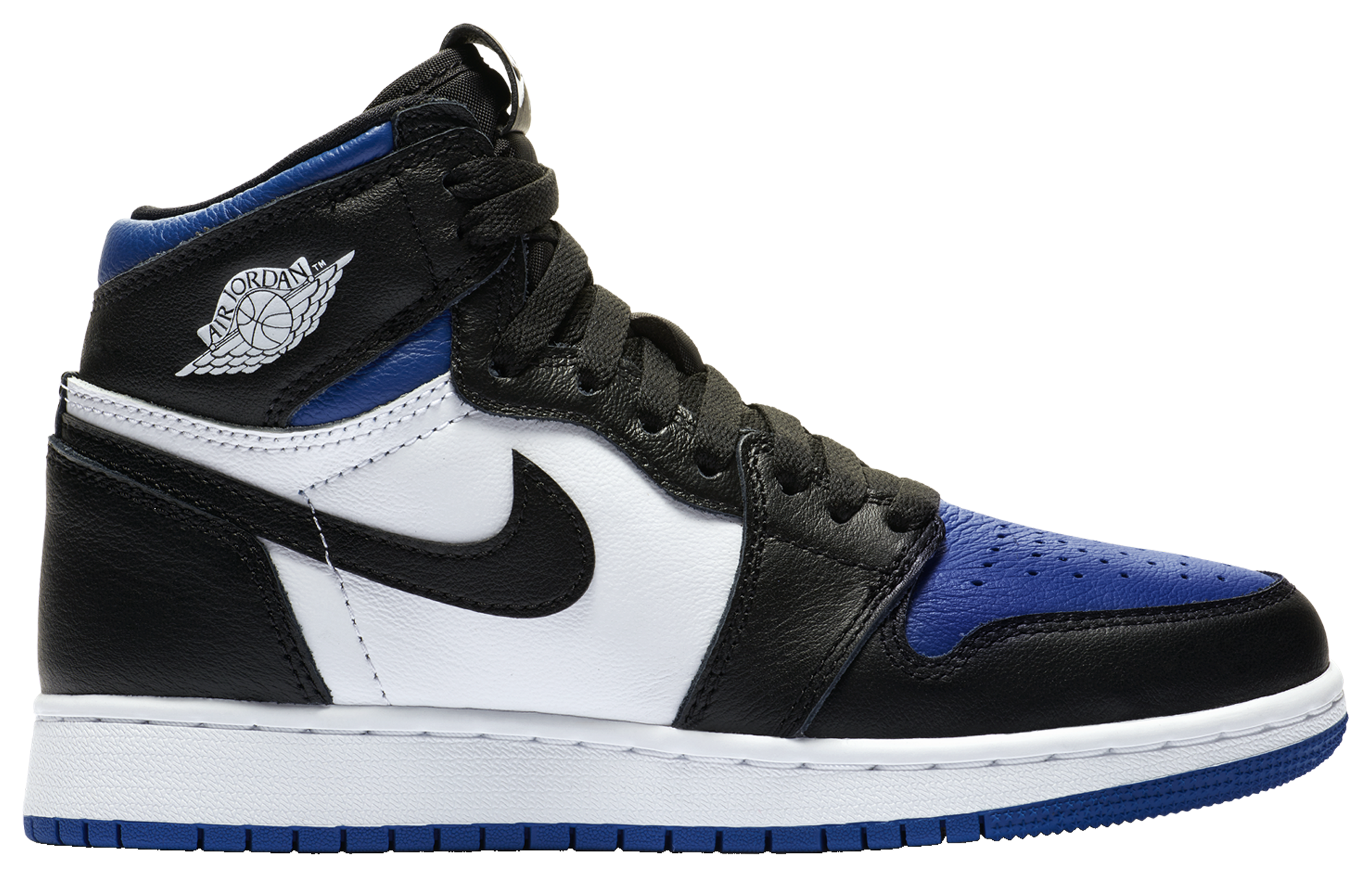 black and blue jordan retro 1