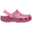 Crocs Classic Glitter Clog - Girls' Toddler Pink Lemonade/Pink Lemonade
