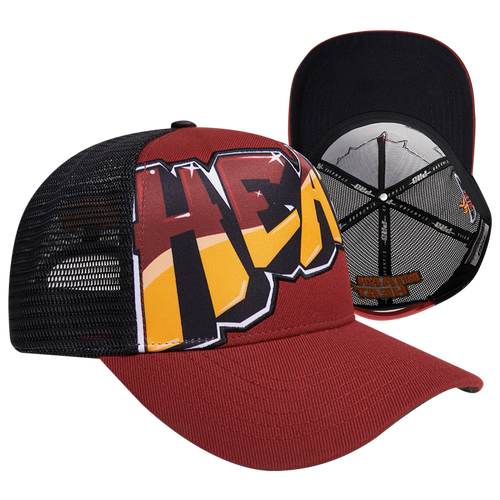 

Pro Standard Mens Miami Heat Pro Standard Heat Graffiti Trucker Hat - Mens Red/Black Size One Size
