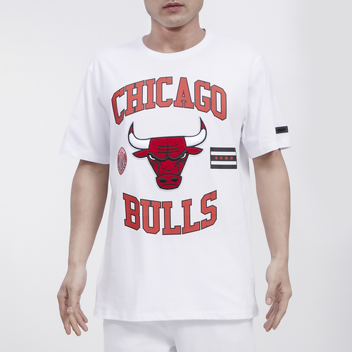 

Pro Standard Mens Pro Standard Bulls Graphic SJ T-Shirt - Mens White/White Size S
