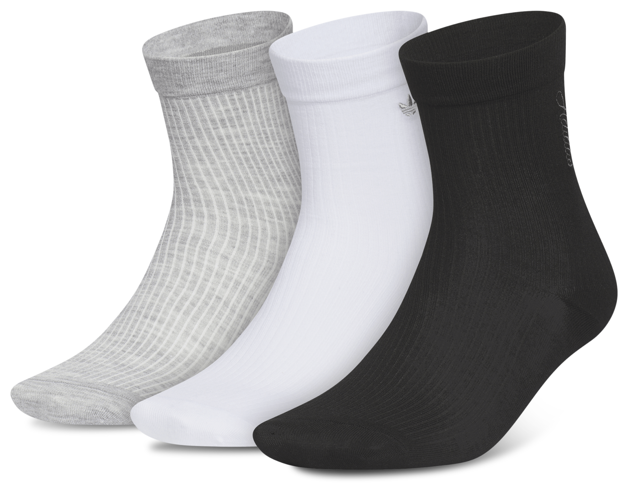 adidas Originals Embroidered Quarter Socks 3 Pack 