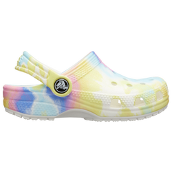 Girls' Toddler - Crocs Classic Tie Dye Clogs - White/Multicolor