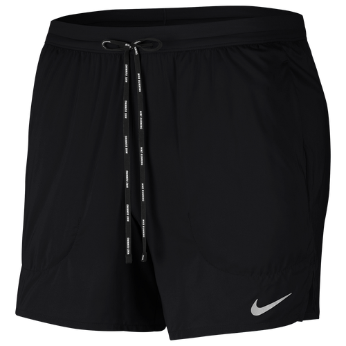 Nike Flex Stride Performance Athletic Shorts In Pacific Black/reflective Silver