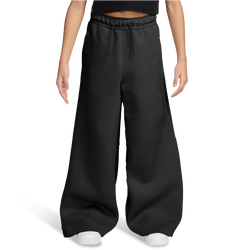 Girls' Grade School - Nike NSW Tech Fleece Wide Leg Pants  - Black/Black