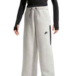 Girls' Grade School - Nike NSW Tech Fleece Wide Leg Pants  - Heather Gray/Black