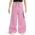 Nike NSW Tech Fleece Wide Leg Pants  - Girls' Grade School Black/Pink Rise