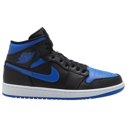 Men's - Jordan AJ 1 Mid - Black/Hyper Royal/White