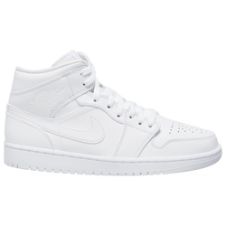 Men's - Jordan AJ 1 Mid - White/White/White