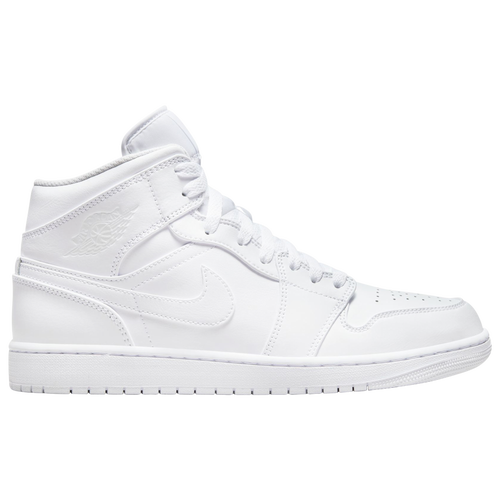 

Jordan Mens Jordan Air Jordan 1 Mid - Mens Shoes White/White/White Size 11.5