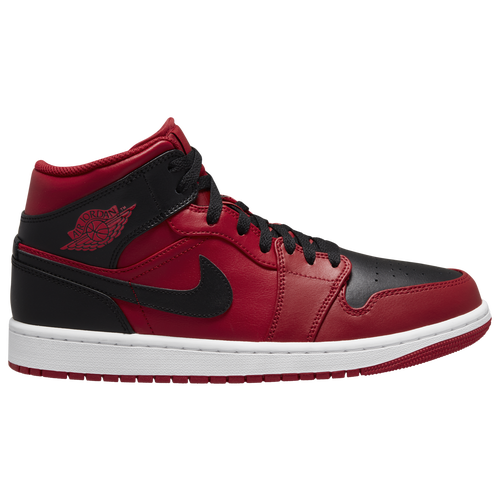 

Jordan Mens Jordan AJ 1 Mid - Mens Basketball Shoes White/Black/Gym Red Size 9.5