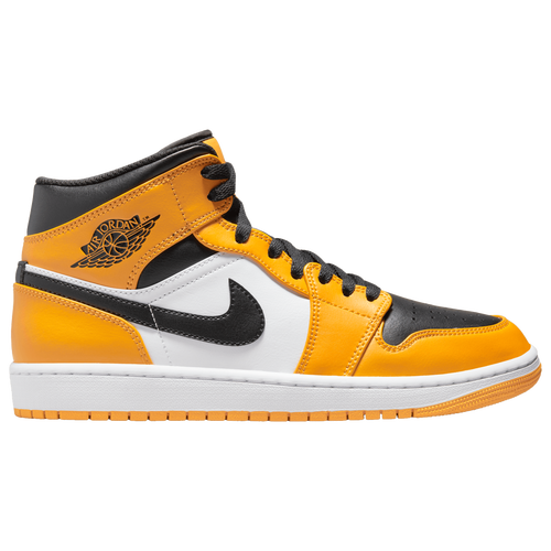 Jordan Air  1 Mid Shoes In Yellow/black/white