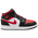 Jordan AJ 1 Mid - Girls' Grade School Black/Fire Red/White