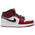 Jordan AJ 1 Mid - Boys' Grade School White/Gym Red/Black