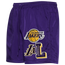 Pro Standard Lakers Team Woven Shorts - Men's Purple/Yellow