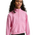 Nike NSW Studio Fleece Quarter Zip OS Top  - Girls' Grade School White/Pink Rise
