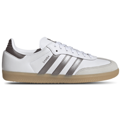 Women's - adidas Originals Samba  - Footwear White/Coffee Metallic/Gum