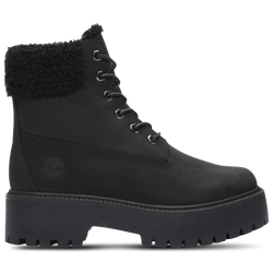 Women's - Timberland Stone Street 6 Inch Warm-Lined Boots - Black/Black