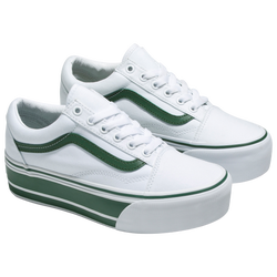 Women's - Vans Old Skool Stackform  - Green/White