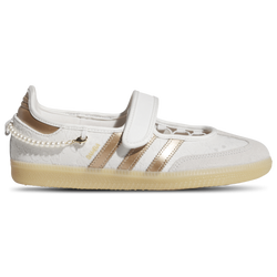 Women's - adidas Samba Jane  - Crystal White/Acid Orange