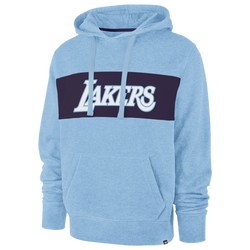 Men's - 47 Brand Lakers City Edition Wordmark Pullover Hoodie - Blue/Blue