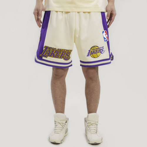 

Pro Standard Mens Pro Standard Lakers Champ 2.0 Shorts - Mens Tan/Purple Size S