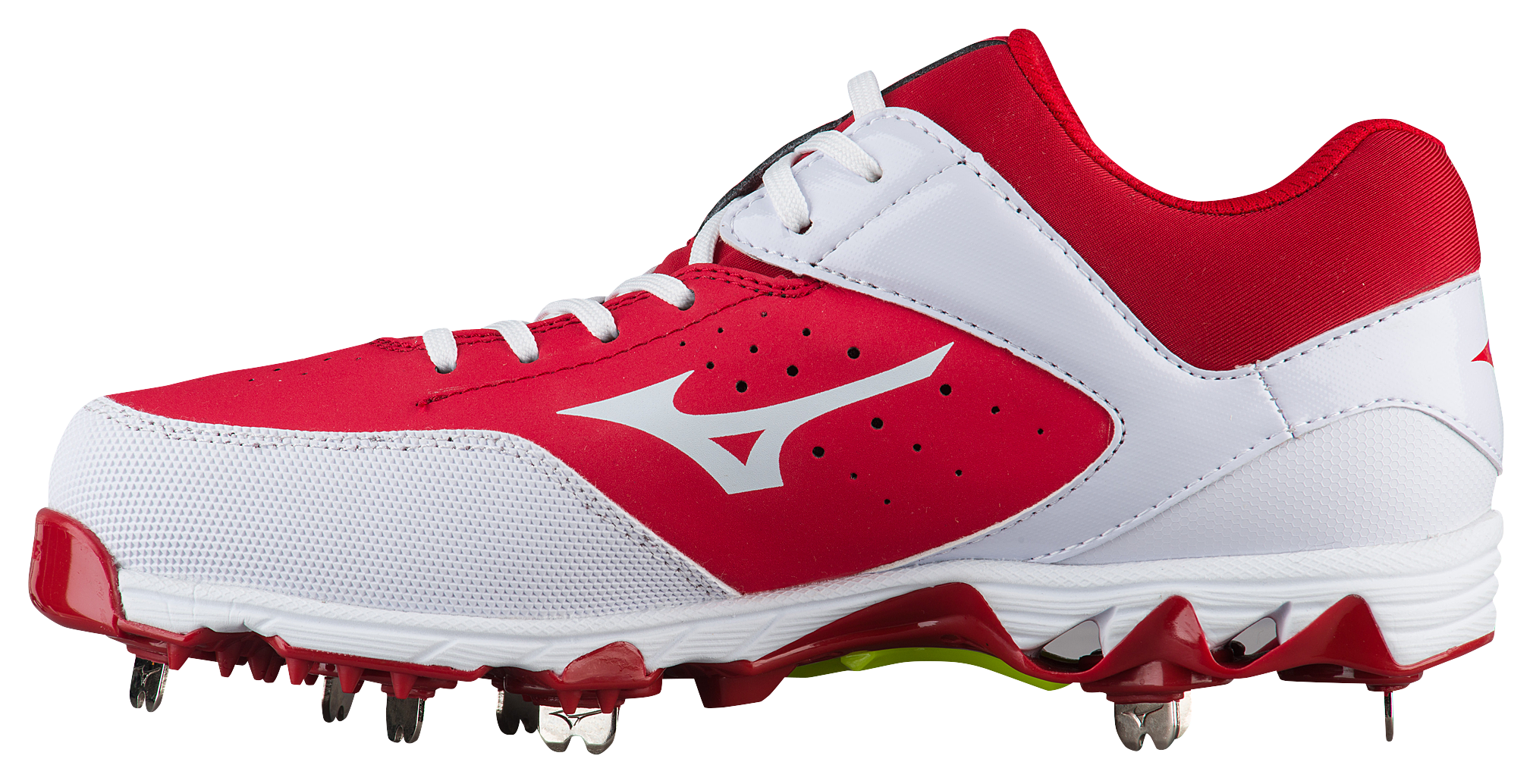 red white and blue cleats softball