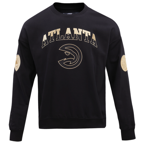 

Pro Standard Mens Atlanta Hawks Pro Standard Hawks B&G Drop Shoulder Crew - Mens Black/Gold Size S