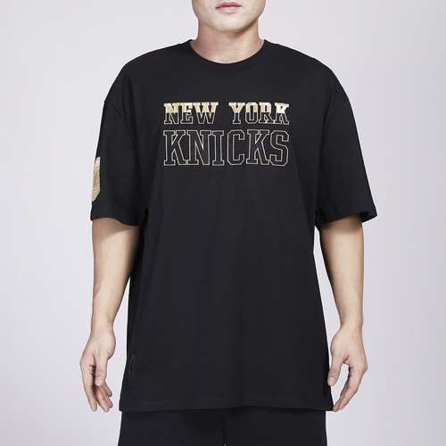 

Pro Standard Mens New York Knicks Pro Standard Knicks B&G Drop Shoulder T-Shirt - Mens Gold/Black Size L