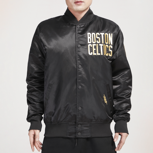 

Pro Standard Mens Boston Celtics Pro Standard Celtics B&G Satin Jacket - Mens Gold/Black Size XL
