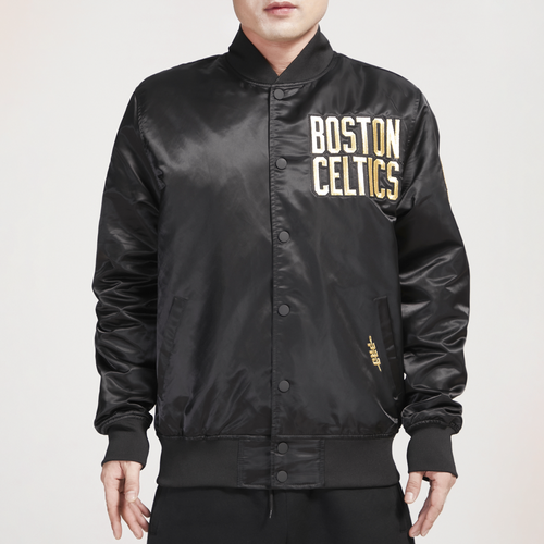 

Pro Standard Mens Boston Celtics Pro Standard Celtics B&G Satin Jacket - Mens Gold/Black Size L