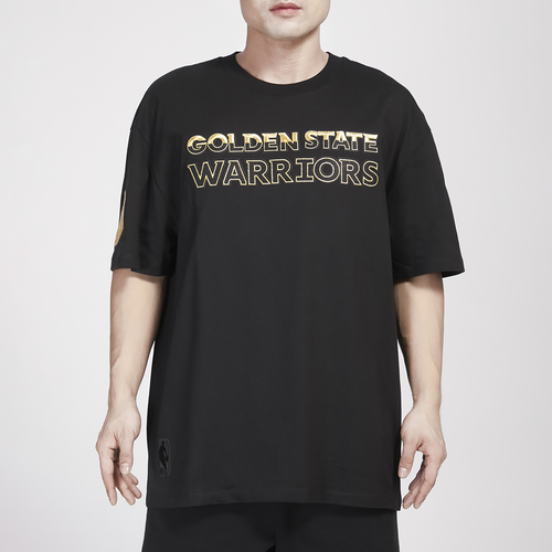 

Pro Standard Mens Golden State Warriors Pro Standard Warriors B&G Drop Shoulder T-Shirt - Mens Black/Gold Size L