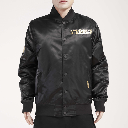 

Pro Standard Mens Los Angeles Lakers Pro Standard Lakers B&G Satin Jacket - Mens Gold/Black Size L